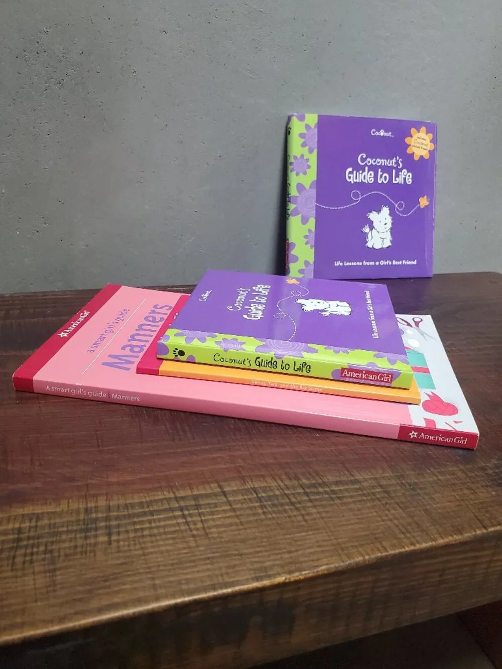 American Girl Book Lot - Coconut’s Guide, Smart Girl's Manners & Pet Story